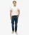 Vintage Slimfit Jeans van Biologisch Katoen met Rechte Pijpen Dark Blue