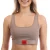 Dames Hugo Red Logo Label Bralette in Bruin