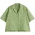 Scotch & Soda Cotton Linen Embroidered Short Sleeve Shirt Pistachio