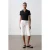 Hoge taille Rechte Capri Shorts Met Splits