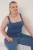 Trendyol Curve Dames Blauw Effen Mouwloos Getailleerd Grote maten Blouses