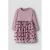 NAME IT MINI gebreide midi jurk met ruches en stippen – roze
