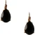 OTAZU  Lacrima Jet Black Earrings Black