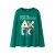 NAME IT KIDS rechtvallende longsleeve met print – groen