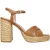 Stuart Weitzman Bruine Leren Plateau Sandalen