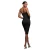 Gesneden Satijn Top Jurk Dames Goddiva Scuba Crepe