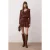 TRENDYOLMİLLA Dames Bruin Effen Kort / Mini Lang Casual Skater Jurken