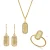 Orphelia ‘Malaga’ Dames 925 Sterling Zilveren Set: Ketting + Oorbellen + Ring – Gouden SET-7573/G