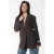 Colourful Rebel regular blazer met backprint donkerbruin