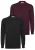 Felix Hardy Pullover Met Polokraag – 2 Pack Polo – 100% Katoen Heren Zwart-Bordeaux – M