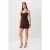 TRENDYOLMİLLA Dames Bruin Effen Kort / Mini Mouwloos Bodycon Jurken