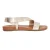 Dune London Dames/Dames Lucina Leren Platte Sandalen (Goud)