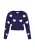 MYMO Gebreid vest  navy / wit