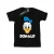 Disney Meisjes Donald Duck Gezicht Katoenen T-Shirt (Zwart)