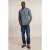 River Woods Custom Fit Cotton Checked Shirt Khaki/white