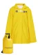 Schmuddelwedda Fleece jas  mokka / citroengeel / zwart / wit