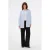 Modström blouse met krijtstreep lichtblauw