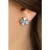 Pearly Leaves oorbellen in blauw