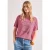 Street One Dames Shirt met ronde hals en opdruk aan de voorkant in Pink