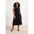 Trendyol Curve Dames Zwart Effen Midi Mouwloos Casual A-lijn Grote maten Jurk