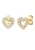 ELLI Oorbellen ‘Herz’  goud / transparant