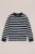 WE Fashion – Jongens gestreept T-shirt met patch – Regular fit – Donkerblauw – Katoen –