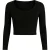 I Saw It First Dames/Dames Ribtrui met Lange Mouwen (Zwart)