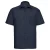 Russell Collection Heren Poplin Easy-Care overhemd met korte mouwen (Franse marine)