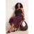 Trendyol Curve Dames Bordeaux Bloemen Midi Grote maten Rokken
