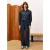 FRNCH Vigan jumpsuit gestreept schouderdetails en strikceintuur