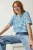 Oversized Gestreepte Crew Neck Crop T-Shirt