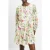 French Connection Monica Godet Flippy Dress S Porcelain Crm Multi