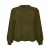 Zizzi Plus Size gebreide trui met wol – groen