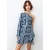 MANGO TEEN one shoulder jurk met paisley print blauw