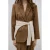 Mango regular blazer met krijtstreep bruin met glitter