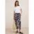 7/8 Broek met gedessineerde Wide Legs