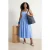 Trendyol Curve Dames Blauw Effen Kort / Mini Mouwloos Casual A-lijn Grote maten Jurk