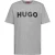 Hugo Heren-T-shirt met Dulivio-logo in contrasterende kleuren (Grijs/Zwart)