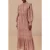 FARM Rio Light Pink Pleated Yoke Tiered Maxi Dress