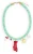 Bonnie Studios Ketting Dames Bill Pendant Necklace, Materiaal: Textiel, Kleur: Groen