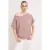 TRENDYOLMİLLA Dames Beige Slogan Kort Oversized T-shirts