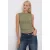 TRENDYOLMİLLA Dames Kaki Effen Mouwloos Getailleerd Blouses