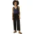 Vero Moda Damesblouse met V-hals en normale pasvorm (Navy Blazer)