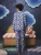 Cath Kidston Pyjama ‘Moomins’  blauw / nachtblauw / wit
