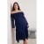 Trendyol Curve Dames Donkerblauw Effen Maxi Lang A-lijn Grote maten Jurk