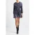 French Connection Snake Print L/s Mini Dress Blue Multi
