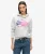 Tonal Hoodie met Vintage Logo en Grafische Print Grijs