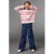 KIDS ONLY GIRL KOGCOMET wide leg jeans met strass-steentjes – donkerblauw