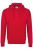 HAKRO 601 Comfort Fit Hooded Sweatshirt rood, Effen