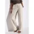 Street One Dames Wide Legs linnen broek in Beige